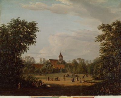 View of the village church, Pankow by Jean Bartheleney Pascal